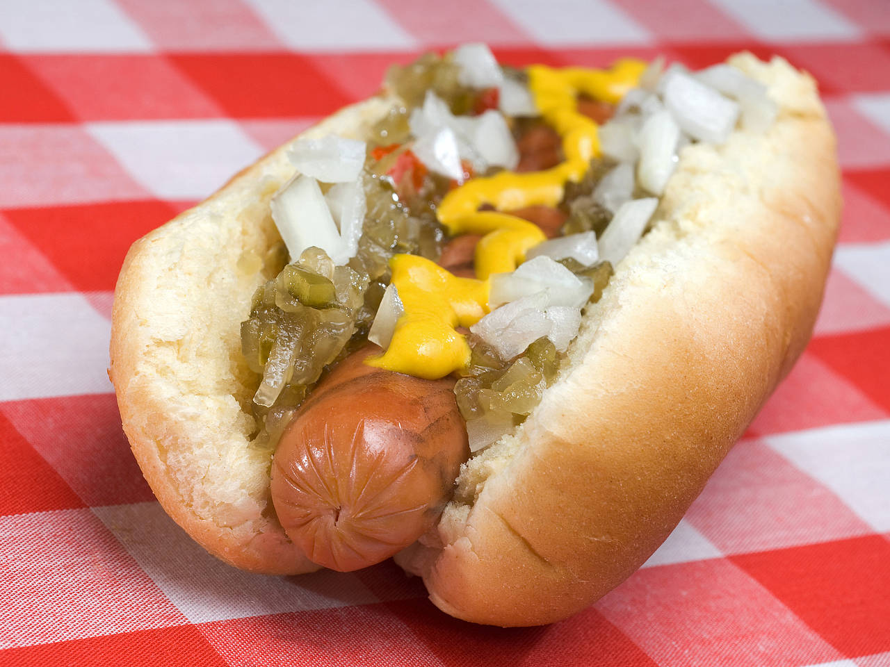 Foto Sehenswürdigkeit Restaurants Fotografie Sehenswürdigkeit Los Angeles Ein reich belegter Hotdog