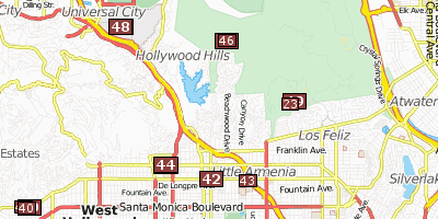 Hollywood Stadtplan