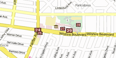 Stadtplan Miracle Mile Los Angeles